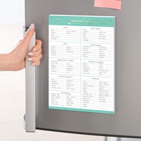 Bloc-notes magnétique compact pour liste de courses quotidienne et hebdomadaire avec feuilles détachables pour l'organisation des tâches d'achat