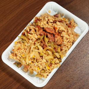 وجبة جاهزة محمولة من اللحم البقري المطهو والأرز المقلي، طعام فوري مع قائمة طعام لذيذة MENU1 - Product Image 4