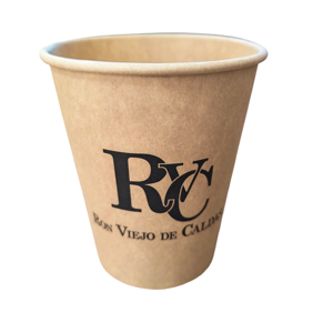 Couvre-gobelet en papier kraft personnalisé avec logo imprimé, jetable, biodégradable, à paroi simple, isolé, pour café, eau minérale, boissons énergisantes - Product Image 3