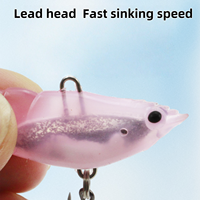 WEIHE 6 Renk 6.5cm 10.6g Silikon Kurşun Başlı Yumuşak Karides Yemi Hızlı Batan Esnek Swimbait Levrek, Alabalık, Turna, Kızıl Levrek için