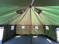 Tenda kanvas Kemah luar ruangan standar ISO untuk 10 orang, tenda tunggal dan pasak tahan air