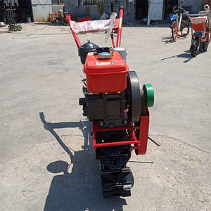 Hand Push Track <b>Cultivator</b> Diesel 8 Hp Engine Farm Tiller Red Color - Product Image 4