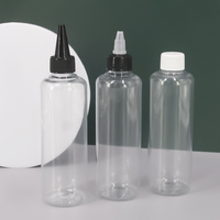 Bouteilles en plastique PET de qualité alimentaire personnalisées de 100 ml et 250 ml pour huile d'olive, avec bouchon à vis transparent et applicateur