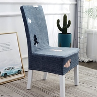 Housses de chaise imprimées très vendues, lavables, taille universelle, en polyester et élasthanne, pour salle à manger et salon