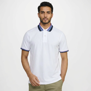 New Fashion breathable short sleeves polo <b>collar</b> polo <b>T</b>-<b>Shirts</b> for Men Hot selling cottonpolyester customized men polo <b>shirts</b> - Product Image 1