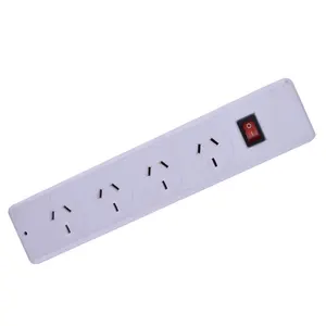 Standard 4 way master switched surge protected power board 4 outlets powerstrip SAA approved for Australia New zealand Fiji