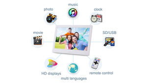 7 zoll Digitaler Bilderrahmen mit <span class=keywords><strong>Motion</strong></span> Sensor für Auto Power ON/OFF zu Bestimmten Zeit - Product Image 4