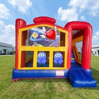 Château gonflable à bascule pour enfants, vente chaude, fabriqué en Chine, avec toboggan et combinaison de jeux