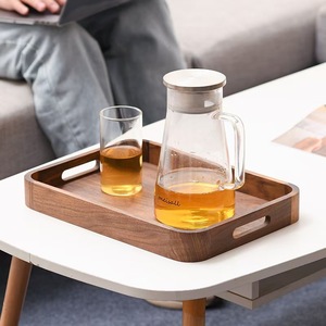 Custom-made North American black walnut wood <b>trays</b>, rectangular <b>trays</b>, snack and <b>tea</b> <b>trays</b>, hotel and home wooden <b>trays</b> - Product Image 2