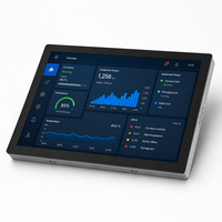 Moniteur tactile industriel intégré de 18,5 pouces, 500 nits, montage VESA, étanche IP65, panneau frontal en métal, boîtier métallique, personnalisation du matériel