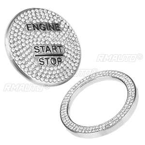 Cubierta Decorativa para Botón de Encendido/Apagado de Motor sin Llave para Mercedes Benz Clase C W205 Clase GLC, Adhesivo Interior Automotriz - Product Image 3