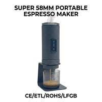 Machine à expresso électrique portable de 58 mm, rechargeable, pour le camping en plein air, les voyages en voiture