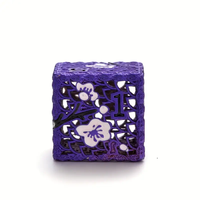 Jeu de dés à angle pointu creux en métal pour donjons et dragons du MDN Jeu de rôle Dés pour TRPG (dés Cthulhu)