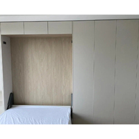 Lit caché moderne personnalisé peu encombrant lits jumeaux queen size escamotables lits muraux pliants lit escamotable avec bureau pour salle d'étude