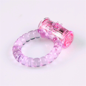 Anello per pene vibrante in morbido silicone impermeabile con batteria a bottone per masturbazione maschile, sex toy - Product Image 2