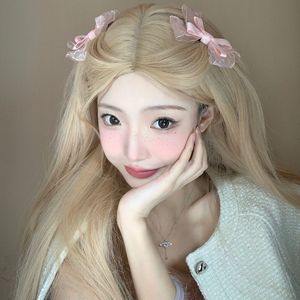 Sweet Creamy Pink <b>Bow</b> Hair <b>Clip</b>, Sweet and Soft Girl Hair <b>Clip</b>, Hairpin, Girlish Hair Accessory - Product Image 4