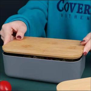 Fiambrera de bambú de paja de trigo ecológica personalizable, gran venta de cubiertos, contenedor de almacenamiento de alimentos personalizado producido en masa - Product Image 4