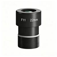 Lensa Visi Mesin 22mm M12 S Mount 6MP F5.6 F7 F8 F11 Distorsi Rendah untuk Kamera Industri Sensor 2/3''.