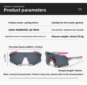 Gafas de Sol Deportivas OEM con Logo Personalizado 2025 CE UV400 Montura de PC <span class=keywords><strong>Lentes</strong></span> con Protección UV para Exteriores Protegen los Ojos para Ciclismo y Correr - Product Image 4