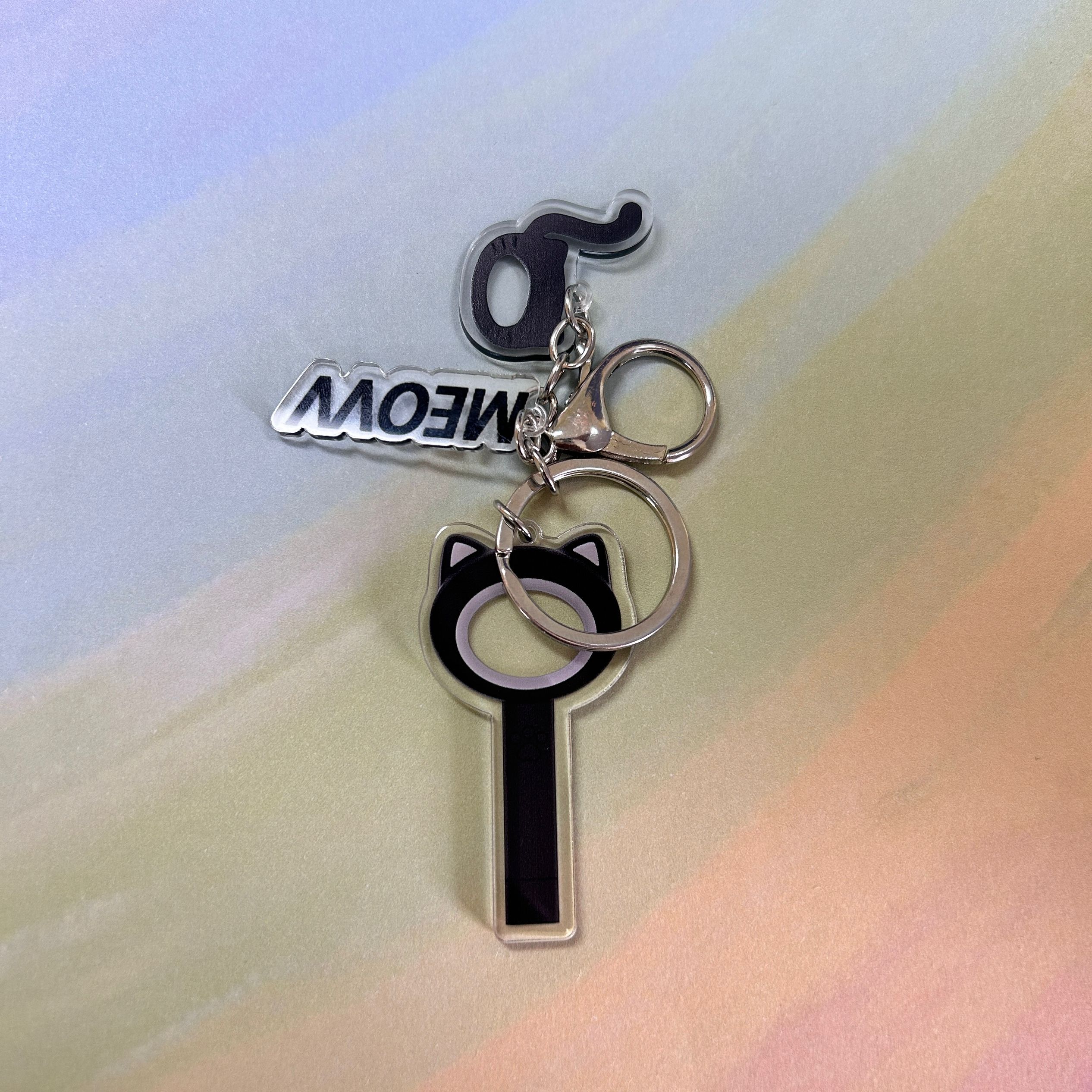 KPOP MEOVV Keychain Bag Charms Pendant Accessories Cat Claw Light