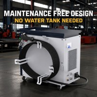 Équipement de soudage au laser à fibre portatif 1500W refroidi par air, machine de soudage au laser 6 en 1 avec alimentation par fil de 0,8 à 2,0 mm