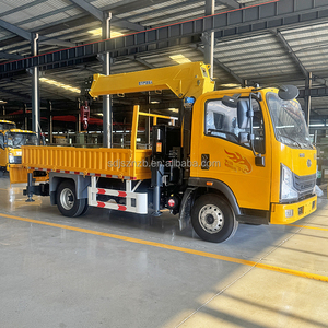Camion benne 4x4 de 3 tonnes avec treuil électrique et grue à flèche hydraulique, grue mobile sur camion Shaanxi - Product Image 5
