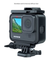 Boîtier de protection Takenoken avec double accessoire de cadre d'ouverture supérieure pour caméra d'action GoPro Hero 9 & 10