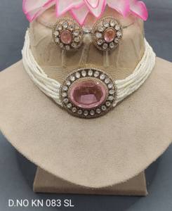 Conjunto de Collar Kundan de Moissanita Premium con Circonita de Alta Calidad para Mujer, Joya Tradicional para Bodas y Fiestas - Product Image 2