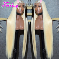 Perruques 100% Cheveux Humains Blond 613, Ondulées Afro Birmanes, Pré-Pluckées, Lace Frontale, Cheveux Péruviens, Prêtes à Porter, Sans Colle, Fournisseurs