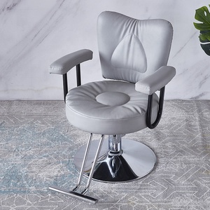 Grande Antico Usato di Vendita A Buon Mercato Parrucchiere Materiale Spugna Grigio/Rosa Sedia Da Barbiere Attrezzature Per Saloni di Capelli Per Negozio di Unghie - Product Image 1