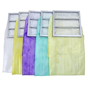 Professional Customization F5 F6 F7 F8 F9 Two-component Air Filter Pocket Bag For Laboratory Vent