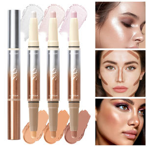 2025 hot-selling two-<b>in</b>-<b>one</b> highlighter stick concealer stick shimmer full coverage double-ended highlighter private label - Product Image 1