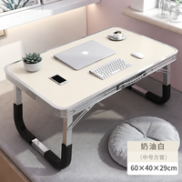 Mesa Plegable para Cama, Portátil, para Oficina en Casa o Camping, Mesa Ajustable para Laptop, Mesa Auxiliar para Sala de Estar con Estante de Almacenamiento