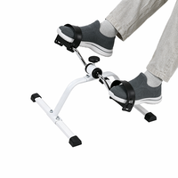 Mini pédalier d'exercice portable, machine à pédales pour les pieds, résistance réglable, pour la rééducation des jambes et des bras à domicile ou au bureau, stepper d'entraînement