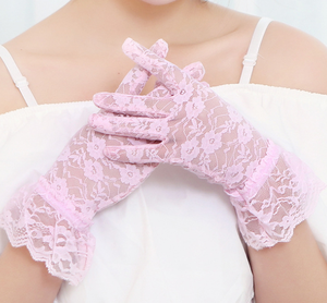 Go Party Hot Summer Wedding Bridal Bride Gloves 6 Colors Sexy Black & White Lace Driver Gloves & Mittens - Product Image 4
