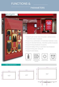 Moniteurs commerciaux à haute luminosité, 49, 55, 65 pouces, 3500nits, publicité suspendue, signalisation numérique, affichage Lcd pour vitrine de magasin - Product Image 4