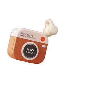 หูฟังไร้สาย Sound By KFG ดีไซน์กล้อง หนังลายหนังแท้ จอแสดงผลดิจิตอล เสียงคุณภาพสูง Hi-Fi สำหรับเล่นกีฬา - Product Image 1