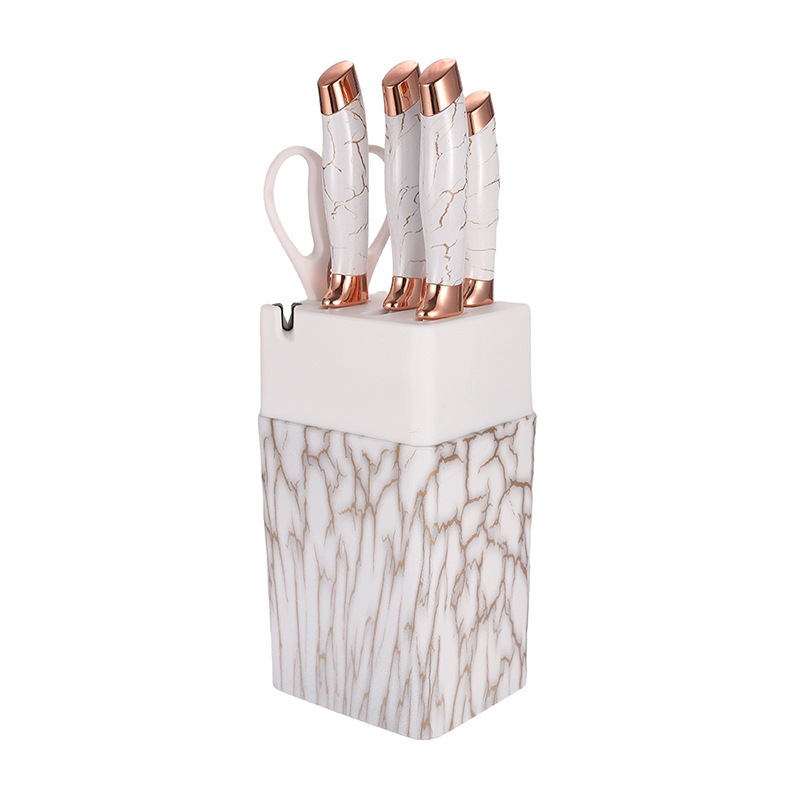 Set da 7 pezzi effetto marmorizzato - Bianco