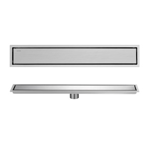 Custom Cross-Border 304 Stainless Steel Rectangular Floor Drain Gold Hidden Extended Modern Design Bathroom - Product Image 5