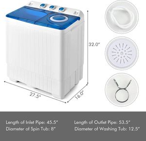 Automatic Electric Washing Machine Single Tub 5.6-7.0kg App-Controlled Touchscreen All-In-One Washer/Dryer for Hotel Household - Product Image 4