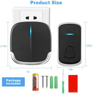 AIPOTEC-timbre de puerta inalámbrico para el hogar, timbre de puerta inteligente resistente al agua, con 52 tonos de llamada, 300 metros de larga distancia, superventas - Product Image 6