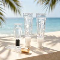 Nuevo Envase Transparente de PETG de 30 ml con Forma Especial, Botella Vacía para Suero y Loción, Botella Recargable para Base Líquida y Protector Solar