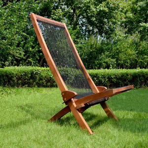 Sedia <span class=keywords><strong>da</strong></span> Patio Pieghevole Senza Montaggio - Comoda Sedia <span class=keywords><strong>da</strong></span> <span class=keywords><strong>Esterno</strong></span> in Legno per Bordo Piscina e Giardino - Product Image 1