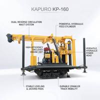 Plataforma de perforación rotativa de potencia y precisión KP-160 con núcleo hidráulico y componentes de bomba y motor que satis