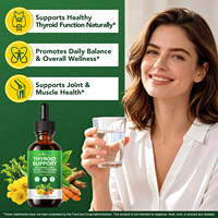 Itawel Gouttes liquides à absorption rapide sans gluten pour le soutien de la thyroïde avec vitamines, sélénium, zinc, L-tyrosine, iode et ashwagandha