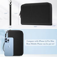 Portefeuille de voyage familial en gros avec fermeture éclair, porte-passeport, étui de voyage personnalisé OEM, organiseur de documents, pochette