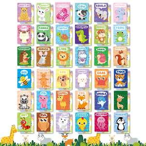 Cartes d'association d'animaux pour enfants, cartes d'apprentissage de mots anglais, cartes de mémoire, cartes éducatives, cartes flash/cartes cognitives - Product Image 6