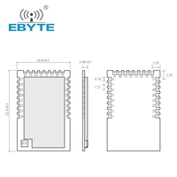 Ebyte-Módulo inalámbrico ODM ZigBee, interfaz de E/S UART tipo SMD, 4dBm, 2,4 GHz, Protocolo IEEE 802.15.4, CC2530, Chip RF