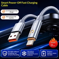 Nouveau câble de charge USB-C 100W à charge rapide, compatible avec l'IA, arrêt automatique, entièrement compatible, pour téléphone portable, câble de charge en silicone