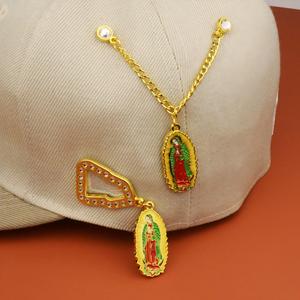 Высококачественный металлический значок-брошь с изображением Девы Гваделупской, Мексика, мягкая эмаль - Product Image 4